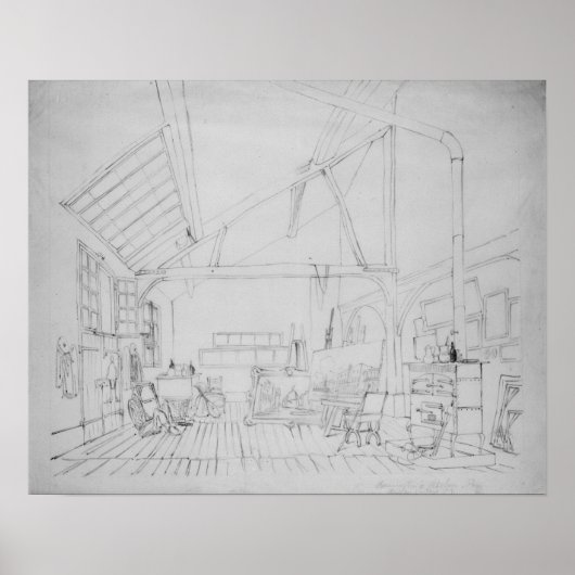 Poster Studio de Richard Parkes Bonington à Paris (Devant)