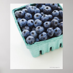 Poster Studio shot of blueberries