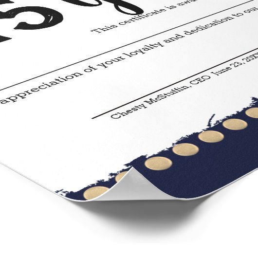 Poster Studs universal employee anniversary certificate (Coin)