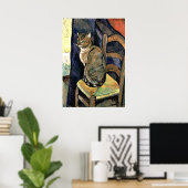 Poster Study of a Cat, fine art painting (no frame) (Bureau à domicile)