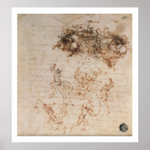 Poster Study of Horsemen in Combat and Foot Soldiers, 150