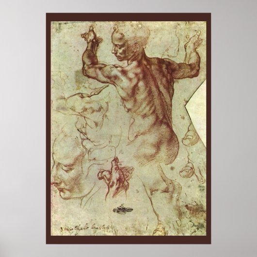 Poster Study of Libyan Sibyl by Michelangelo (Devant)