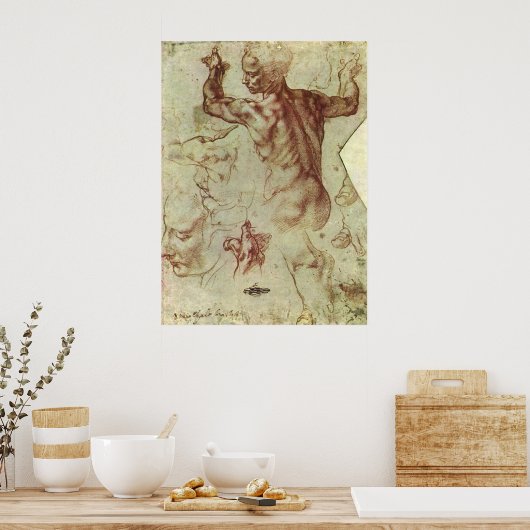 Poster Study of Libyan Sibyl by Michelangelo (Cuisine)