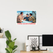 Poster Study Soviet Union's to Build Our Nation China Art (Bureau à domicile)