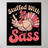 Poster Stuffed With S Turkey Cute Nk Coquette Thanksgivin (Devant)
