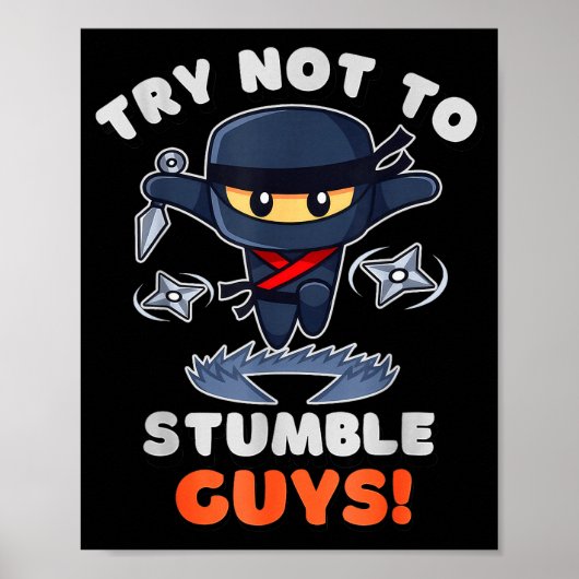 Poster Stumble Guys Ninjas Games Stumble Guys Tee Kids (Devant)
