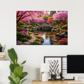 Poster Stunning Japanese Garden & Koi Pond (Bureau à domicile)
