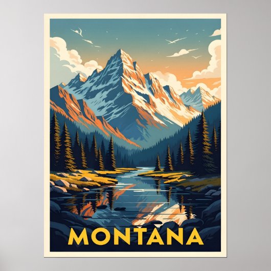 Poster Stunning Montana Landscape (Devant)