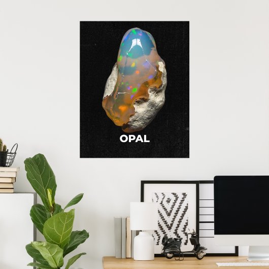 Poster Stunning Natural Opal Gemstone (Bureau à domicile)