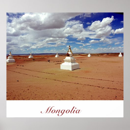 Poster Stupas Sur Shambhala Land (Devant)