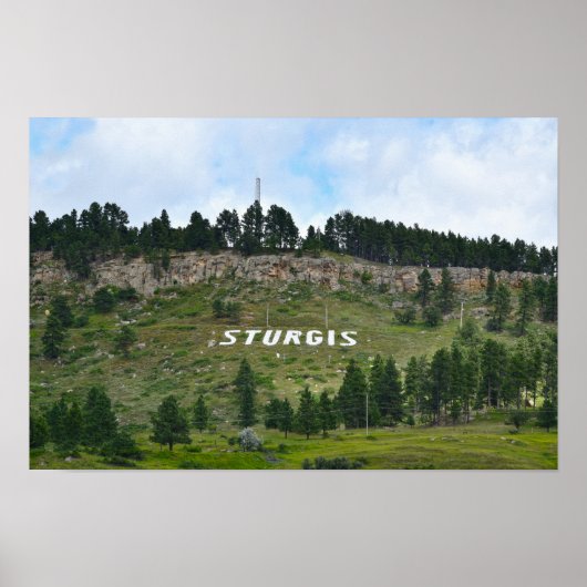 Poster Sturgis Hillside Side, Dakota du Sud (Devant)