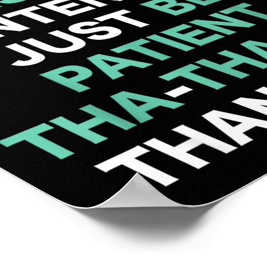 Poster Stutter Stuttering Awareness Please Don't Finish M (Coin)