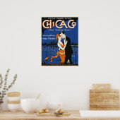 Poster Style 1920 couple de danse, musique de Chicago (Cuisine)