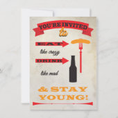 Poster Style 50e anniversaire Invitation de célébr (Dos)