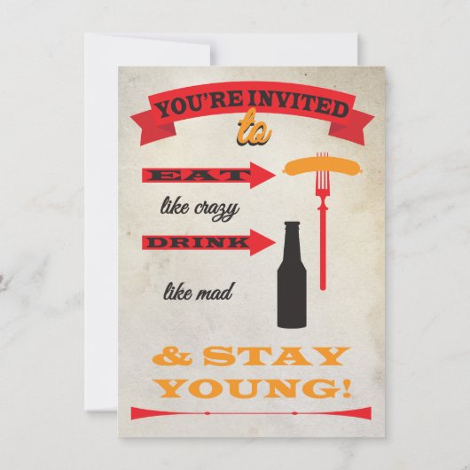 Poster Style 50e anniversaire Invitation de célébr (Dos)