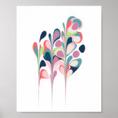 Poster Style Abstrait Marbre Botanique Formes Artwork (Devant)
