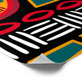 Poster Style Africain : Plaisir Motif décoratif. (Coin)