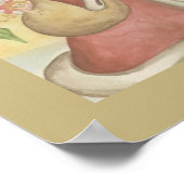 Poster Style antique Père Noël encadré Mur Art (Coin)