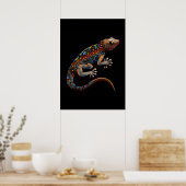Poster Style art autochtone Goanna (Cuisine)