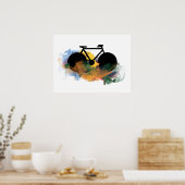 Poster style art grafitti vélo cool (Cuisine)