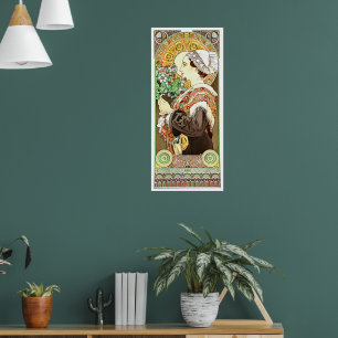Poster Style Art Nouveau De L'Époque Victorienne Du Sable