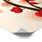 Poster Style asiatique Peinture Plum Blossom au printemps (Coin)