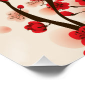 Poster Style asiatique Peinture Plum Blossom au printemps (Coin)