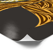 Poster Style Batik Floral Abstrait africain (Coin)