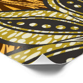 Poster Style Batik Floral Abstrait africain (Coin)
