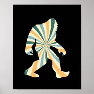 Poster Style Bigfoot Squatchy Retro 90s