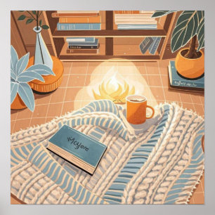 Poster Style Boho chaleureux et Abstrait