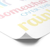 Poster Style Boho quelque part au-dessus de l'arc-en-ciel (Coin)