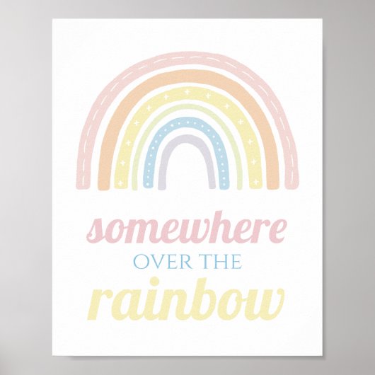 Poster Style Boho quelque part au-dessus de l'arc-en-ciel (Devant)