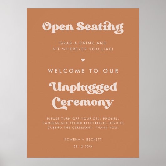 Poster Stylé Brown Siège ouvert Cérémonie débranchée (Devant)