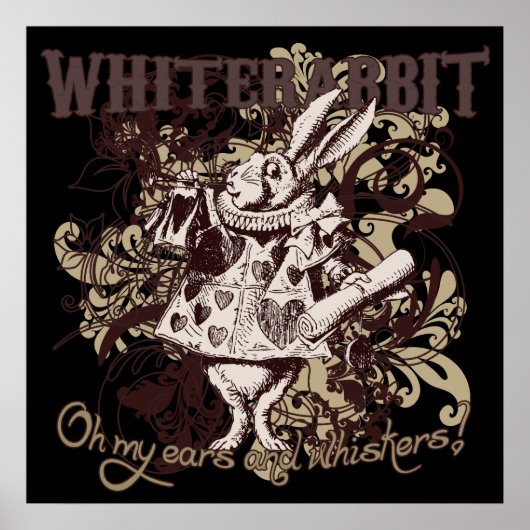 Poster Style carnivale lapin blanc (Devant)