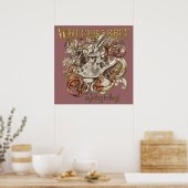 Poster Style carnivale lapin blanc (version or) (Cuisine)