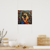 Poster Style Carrelage Mosaïque Art Art Romantique Embras (Cuisine)