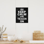 Poster Style Chalkboard - Gardez Le Calme Enseigner Sur L (Cuisine)
