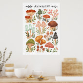Poster Style Champignons Chasseur de champignons (Cuisine)