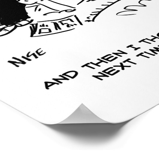 Poster Style cheveux longs en raison de l'absence de coup (Coin)