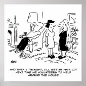 Poster Style cheveux longs en raison de l'absence de coup (Devant)