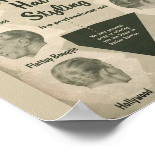 POSTER STYLE CHEVEUX MODERNE (Coin)