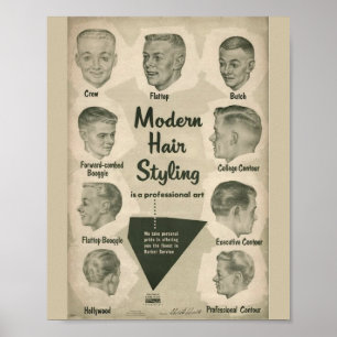 POSTER STYLE CHEVEUX MODERNE
