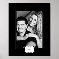Style Classique Photo Mat Personnalisé - Noir -