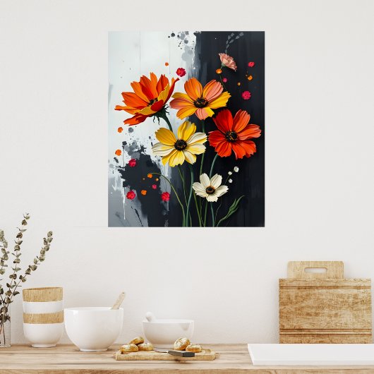 Poster Style Cosmo Floral (Cuisine)