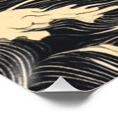 Poster Style côtier Motif vague (Coin)