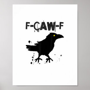 Poster Style Créatif Humour Corbeau Café Grunge