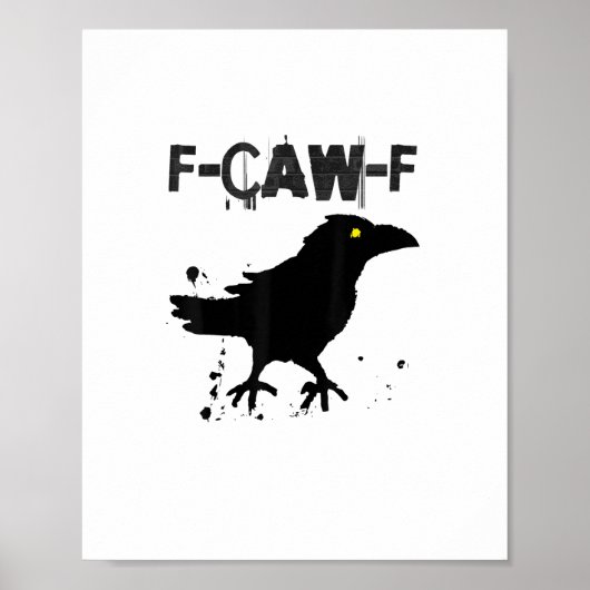 Poster Style Créatif Humour Corbeau F Café Grunge (Devant)