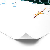 Poster Style d'aquarelle sous-marine de tortue marine (Coin)