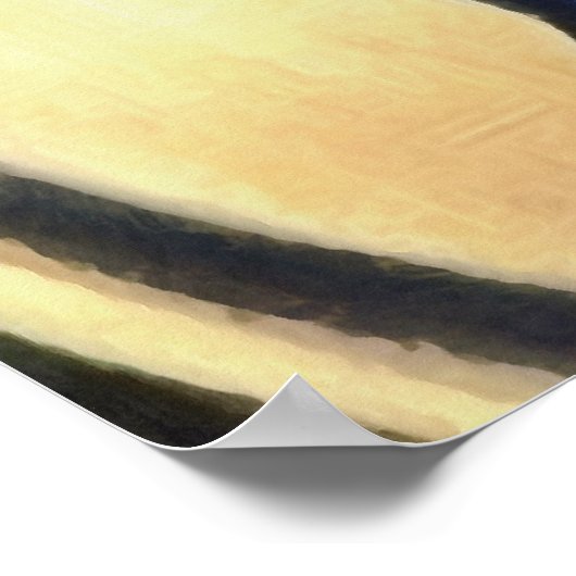 Poster Style d'art Abstrait géométrique de lapin à longue (Coin)